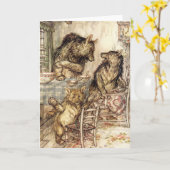 Goldilocks et la carte de voeux de trois ours (Fleur jaune)