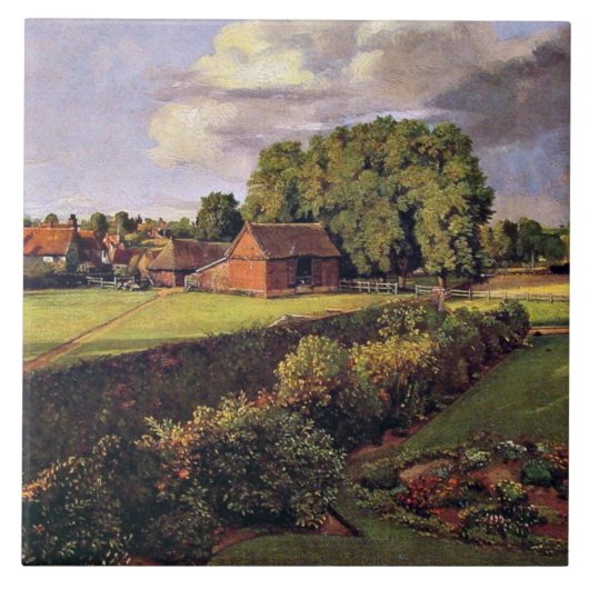Golding Constable's Vloertuin, beroemd schilderij Tegeltje (Voorkant)