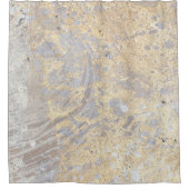 Goldish beige Grey Marble Pattern Douchegordijn (Voorkant)