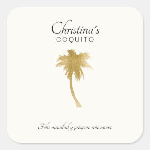 Goldtone Palm Tree Sticker