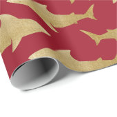 Goldtone Shark Wrapping Paper Cadeaupapier (Rol Hoek)