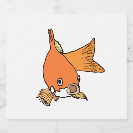 Goldvis Bier Etiket (Enkel label)