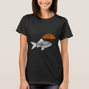 Goldvis met rode krubrella-Pop T-shirt