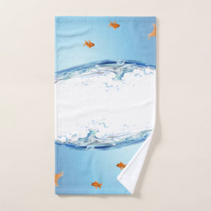Goldvis onder aquarium handdoek