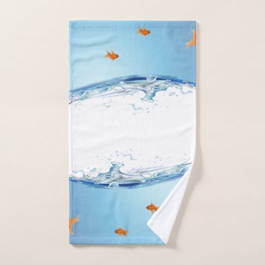 Goldvis onder aquarium handdoek (Handdoek)