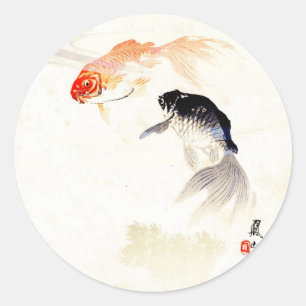 Goldvis Ronde Sticker