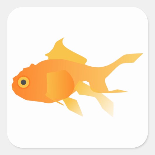 Goldvis Vierkante Sticker (Voorkant)