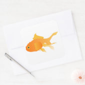 Goldvis Vierkante Sticker (Envelop)