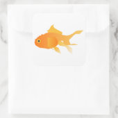 Goldvis Vierkante Sticker (Tas)