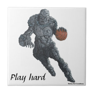 Golem Dribbling Basketbal Fantasy Art Sport Tegel Tegeltje