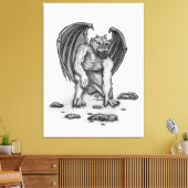 Golem Gargouille Canvas Afdruk (Insitu (Woonkamer))