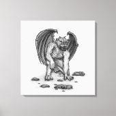 Golem Gargoyle Canvas Afdruk (Voorkant)
