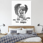 Golem Gargoyle Canvas Afdruk (Insitu (Slaapkamer))