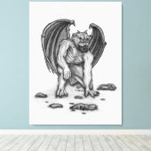 Golem Gargoyle Canvas Afdruk (Insitu (Houten vloer))