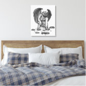 Golem Gargoyle Canvas Afdruk (Insitu (Slaapkamer))