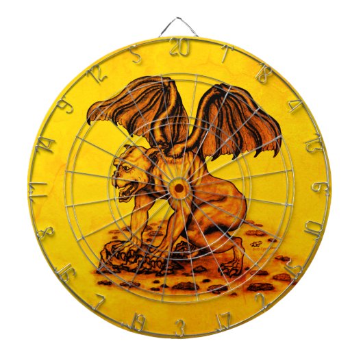 Golem Gargoyle Dartbord (Voorkant)