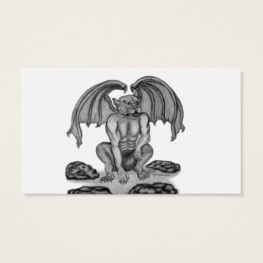 Golem Gargoyle, Design noir et blanc (Dos)