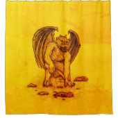 Golem Gargoyle Douchegordijn (Voorkant)