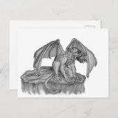 Golem Gargoyle Feestdagenkaart (Voorkant / Achterkant)