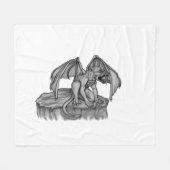 Golem Gargoyle Fleece Deken (Voorkant (Horizontaal))
