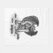 Golem Gargoyle Fleece Deken (Voorkant (Horizontaal))