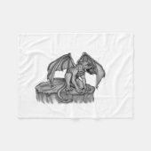 Golem Gargoyle Fleece Deken (Voorkant (Horizontaal))