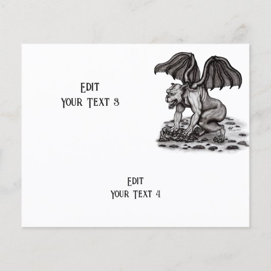 Golem Gargoyle Flyer (Achterkant)