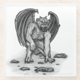 Golem Gargoyle Glazen Onderzetter