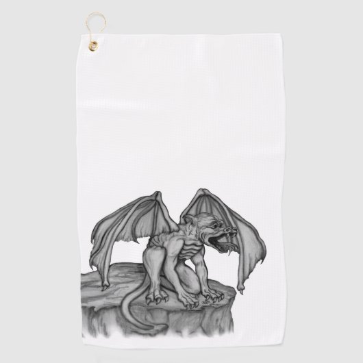 Golem Gargoyle Golfhanddoek (Voorkant)