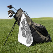 Golem Gargoyle Golfhanddoek (Groen)