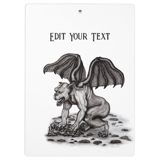 Golem Gargoyle Klembord (Achterkant)