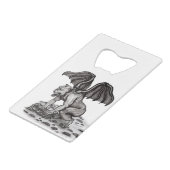 Golem Gargoyle Kredietkaart Flessenopener (Achterkant Gekanteld)