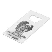 Golem Gargoyle Kredietkaart Flessenopener (Achterkant Gekanteld)