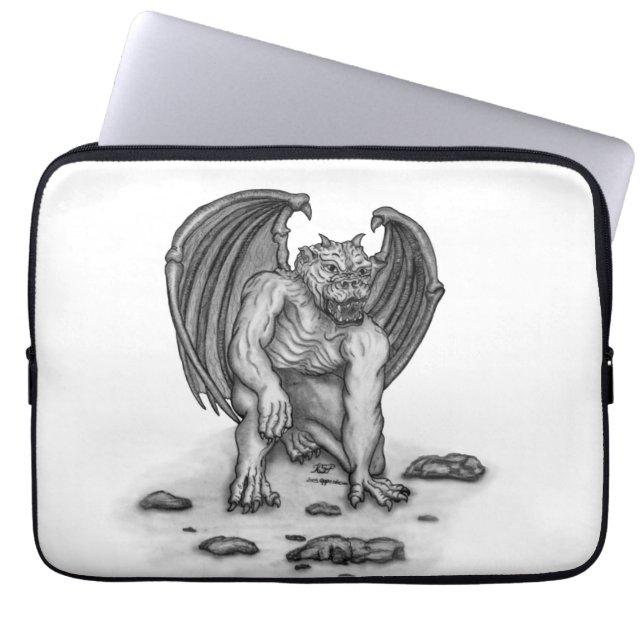 Golem Gargoyle Laptop Sleeve (Voorkant)