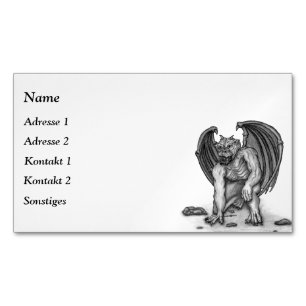 Golem Gargoyle Magnet Visitekaartje Magnetisch Visitekaartje