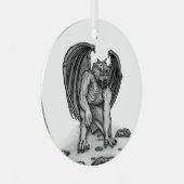 Golem Gargoyle Metalen Ornament (Voorkant Rechts)