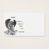 Golem Gargoyle, ontwerp voor zwart-wit Visitekaartjes (Voorkant)