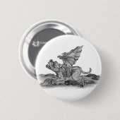 Golem Gargoyle Ronde Button 5,7 Cm (Voorkant /achterkant)