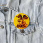 Golem Gargoyle Ronde Button 7,6 Cm (In situ)