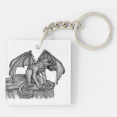 Golem Gargoyle Sleutelhanger (Achterkant)