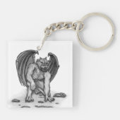 Golem Gargoyle Sleutelhanger (Achterkant)