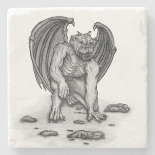 Golem Gargoyle Stenen Onderzetter
