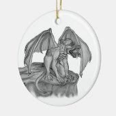 GOLEM - Gargoyle zwart-wit design Keramisch Ornament (Links)