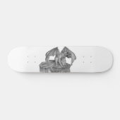 GOLEM - Gargoyle zwart-wit design Skateboard (Horizontaal)