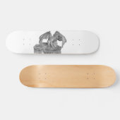 GOLEM - Gargoyle zwart-wit design Skateboard (Horizontaal)