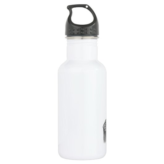 GOLEM - Gargoyle zwart-wit design Waterfles (Achterkant)