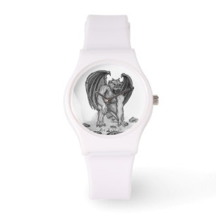 Golem Gargoyle, zwart-wit ontwerp Horloge