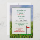 Golf 13th Birthday Party Kaart (Achterkant)