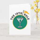 golf 19th hole drink time humor kaart (Gele Bloem)