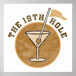 Golf 19th Hole T-shirts en cadeautjes Poster